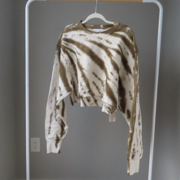 Good American Tie Dye Cropped Sweatshirt, Size 4 - USA-Made Essential - Picture 4 of 4